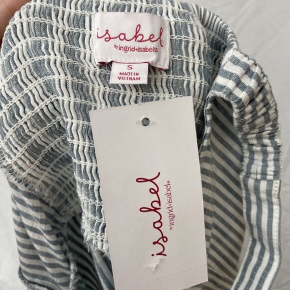 Isabel & Ingrid Dress Striped Blue White Sleeveless Size Small NWT - Picture 12 of 13